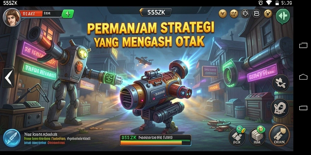 Tampilan permainan 555ZK dengan strategi yang mendebarkan.