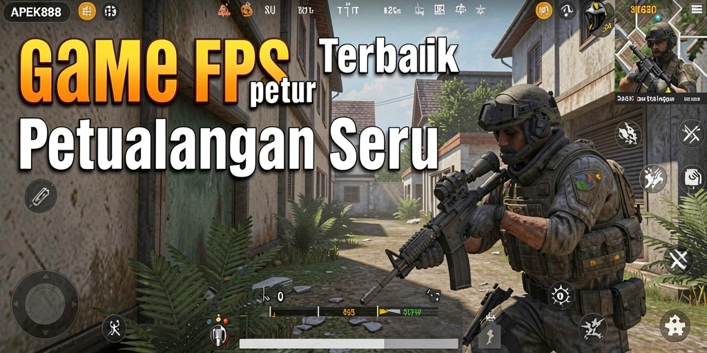 Tangkapan layar APEK88 menampilkan aksi menegangkan dalam pertempuran FPS.