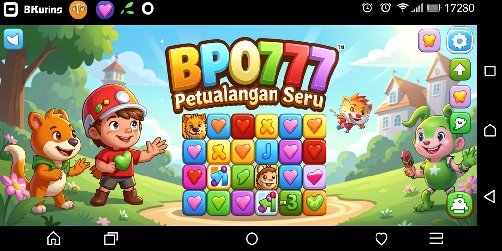 Tampilan gameplay BPO777 yang menarik dalam Match-3.