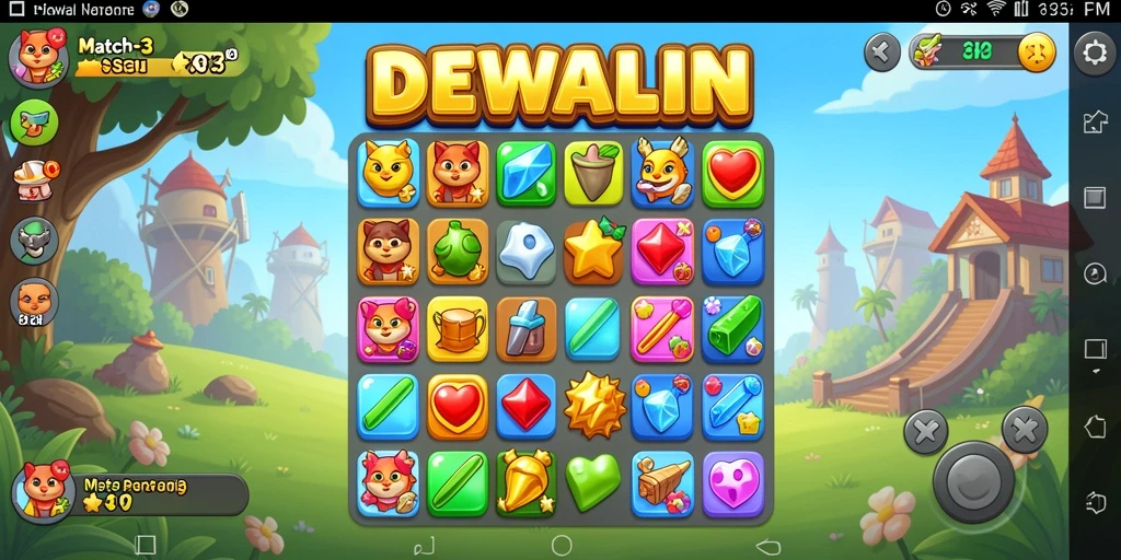 Tangkapan layar gameplay DEWALIN yang menarik dan penuh warna.