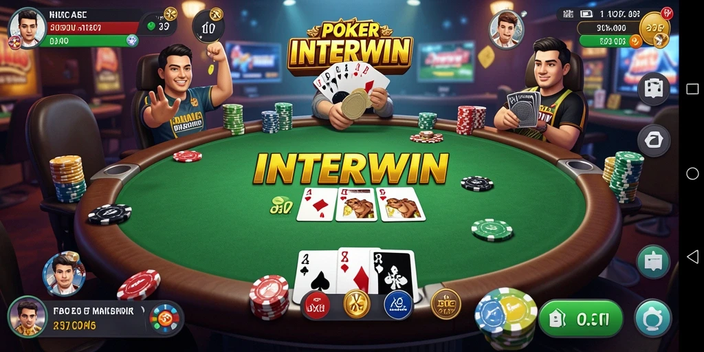 Screenshot gameplay INTERWIN menampilkan momen seru permainan Poker.