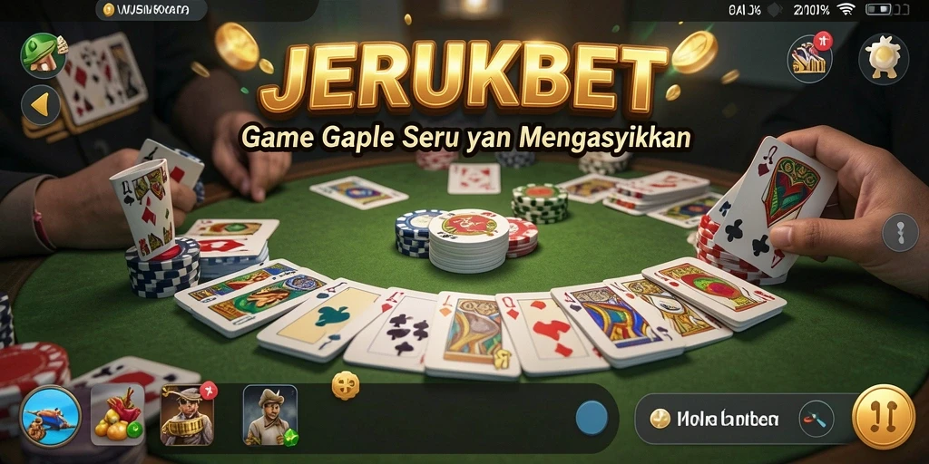 Gameplay seru Gaple di JERUKBET dengan fitur menarik.