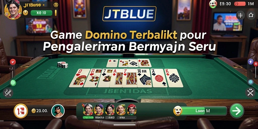 Tampilan gameplay seru JTBLUE dengan berbagai mode domino.