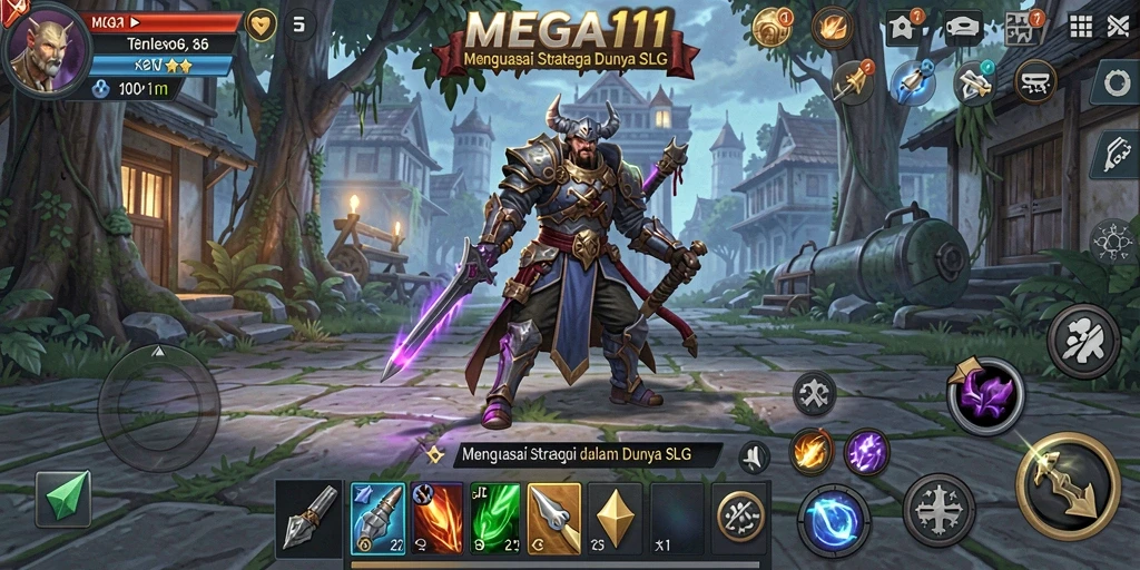 Tampilan gameplay strategis yang intens dan menarik.