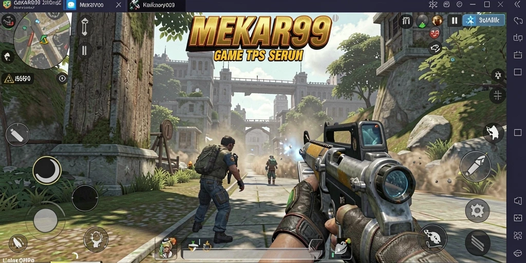 Gameplay seru MEKAR99 yang menampilkan aksi menembak intens.