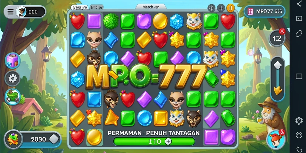 Tampilan gameplay MPO777 yang seru dan menantang dalam kategori Match-3.