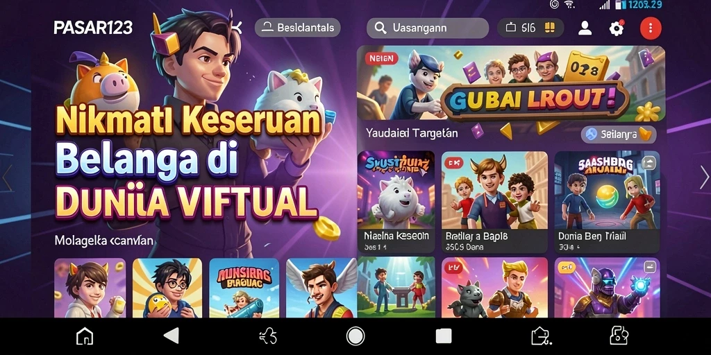 Tampilan gameplay PASAR123 yang menarik dan interaktif.