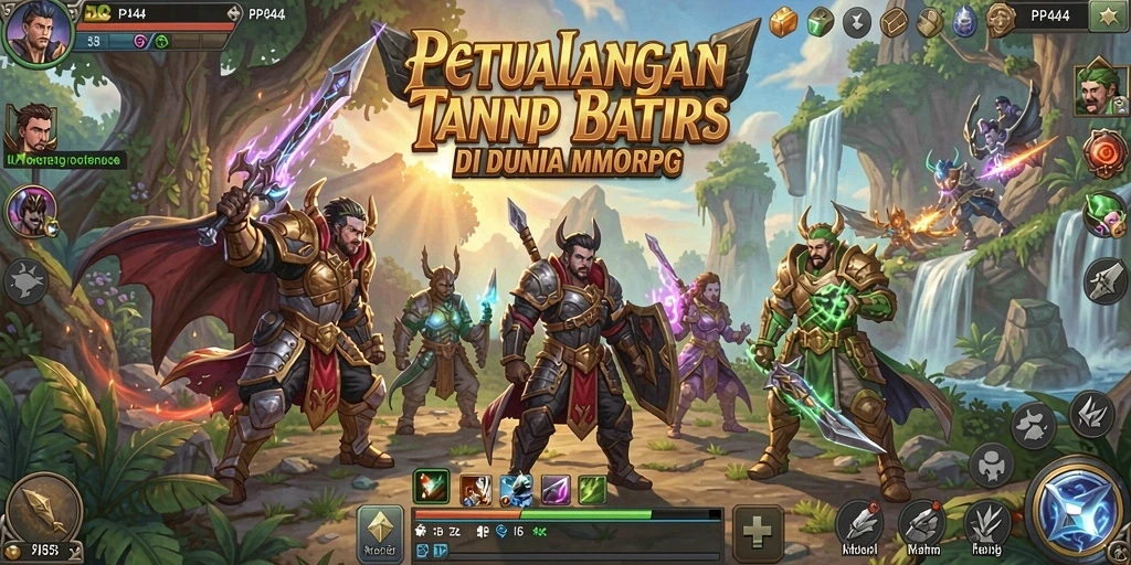 Screenshot utama PP444 menampilkan aksi seru dalam gameplay MMORPG.