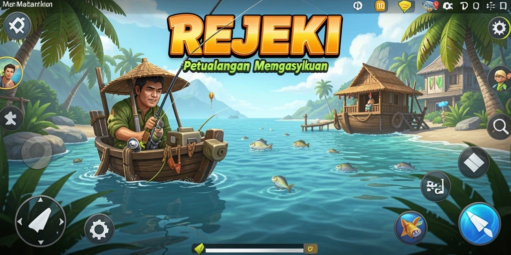 Tangkapan ikan yang menakjubkan di gameplay REJEKI.