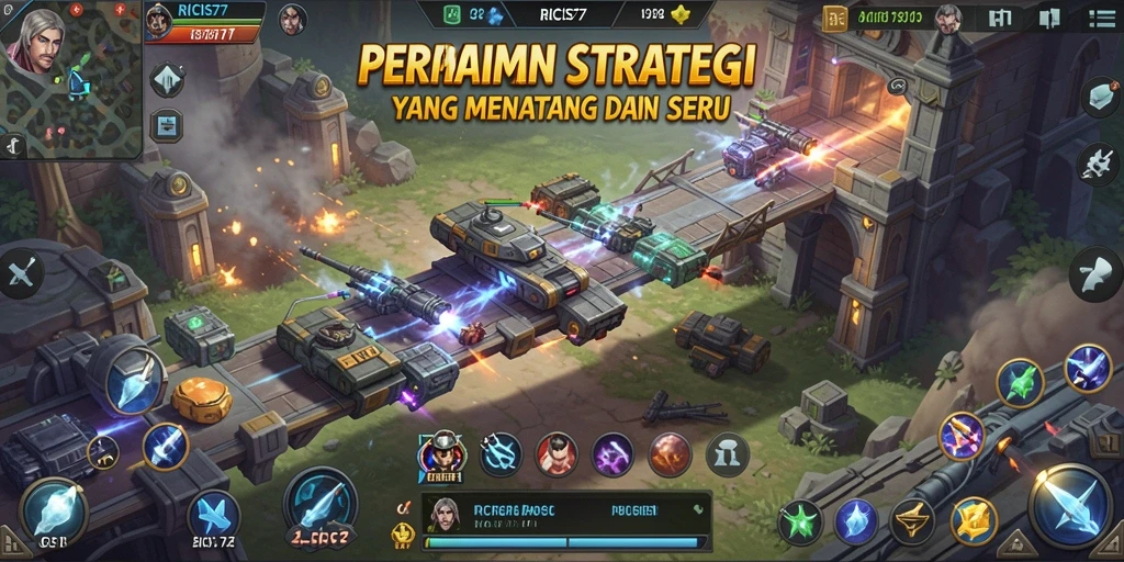 Tampilan gameplay RICIS77 yang penuh strategi dan aksi.