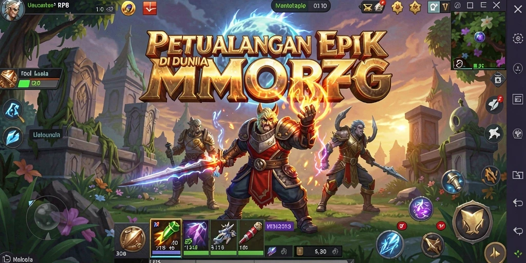 Screenshot tampilan gameplay RPG yang seru dan mendebarkan.