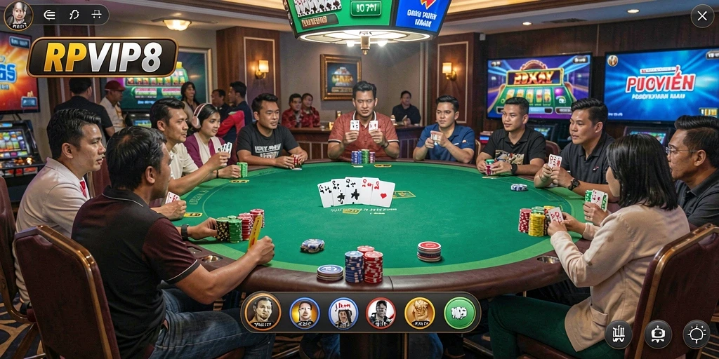 Tampilan menarik dari permainan Poker RPVIP8 yang seru.