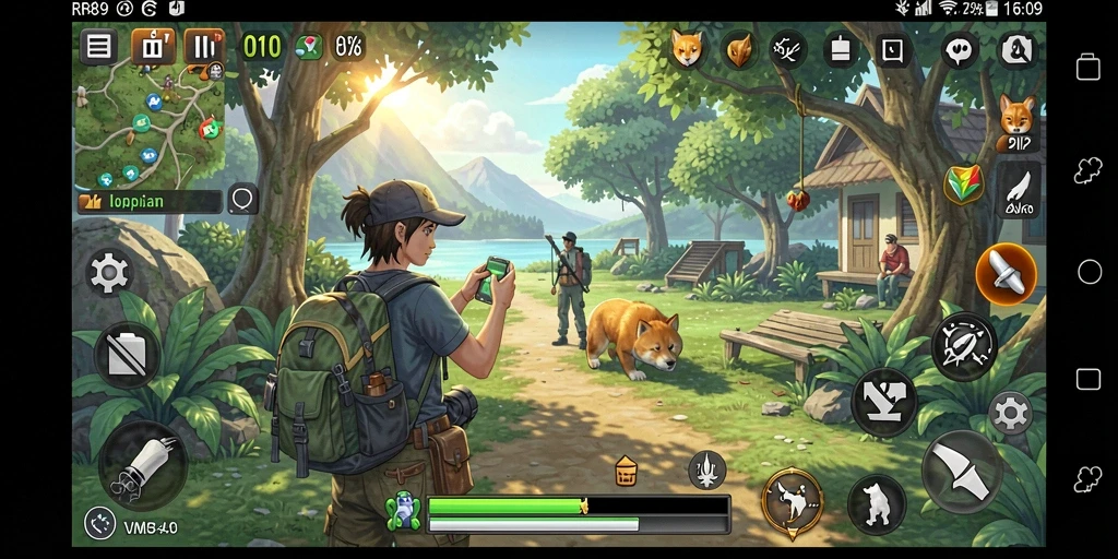 Screenshot gameplay RR89 yang menunjukkan keseharian dalam simulasi hidup.