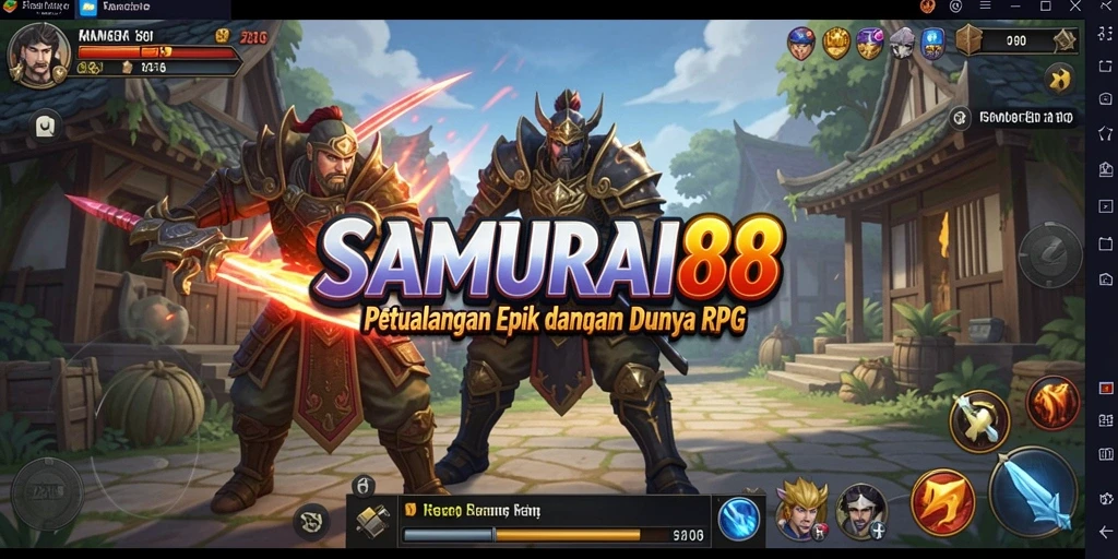 Tangkapan layar gameplay SAMURAI88 yang menunjukkan aksi pertarungan menegangkan.