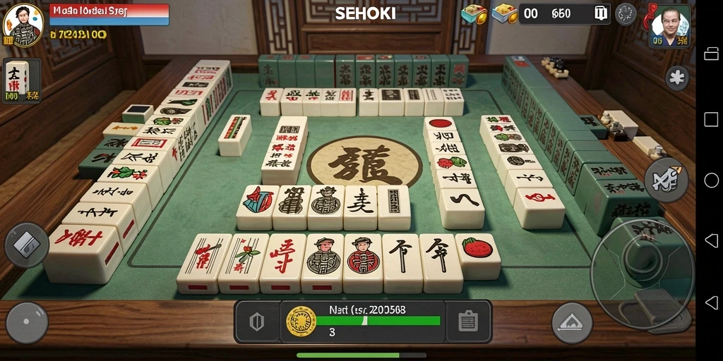 Screenshot SEHOKI menampilkan permainan Mahjong yang seru dan penuh warna.