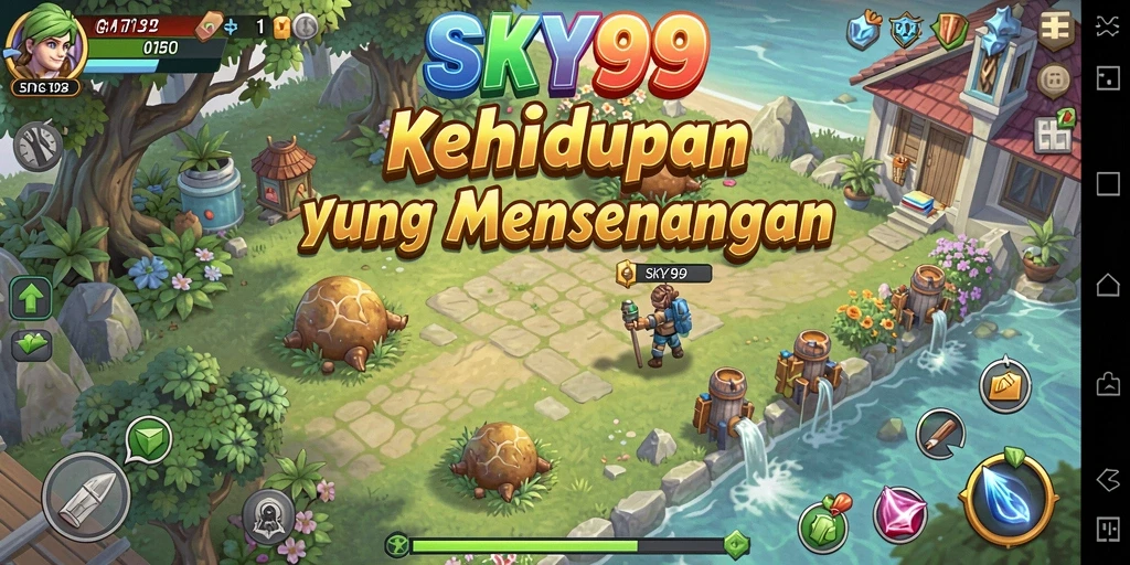 Tampilan gameplay penuh warna di SKY99 yang menarik.