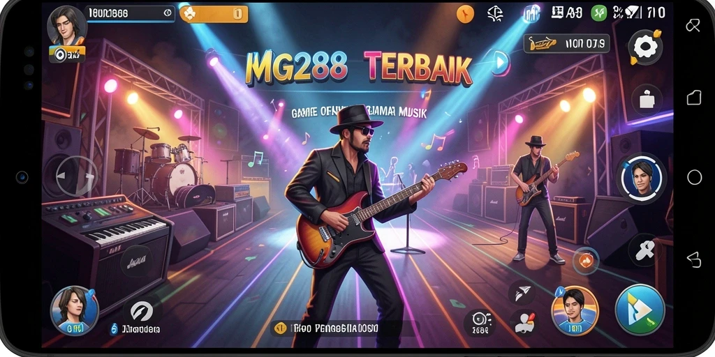 Screenshot TO288 menampilkan antarmuka permainan musik yang interaktif dan menarik.
