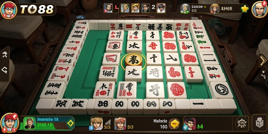 Tampilan gameplay TO88 yang memukau saat bermain Mahjong.