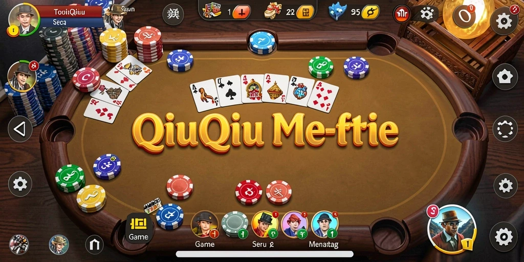 Screenshot gameplay V21 yang menampilkan aksi QiuQiu yang seru.