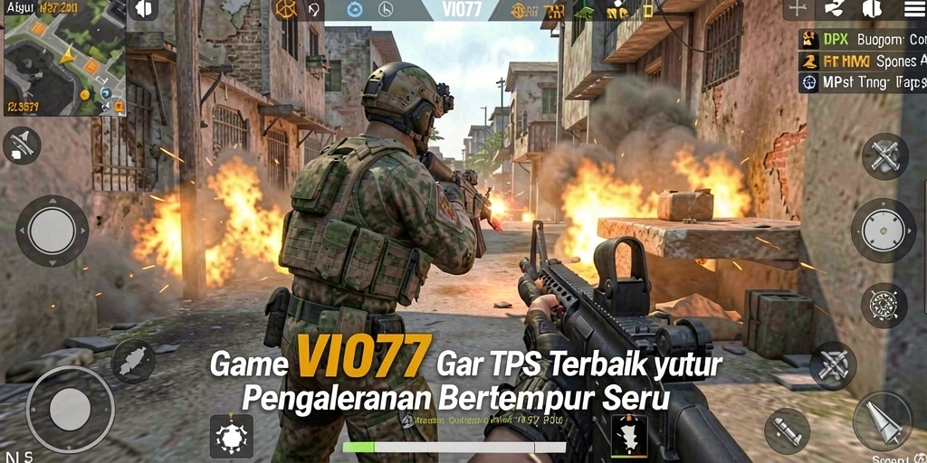 Tampilan gameplay VIO77 dengan aksi tembak-menembak yang intens.