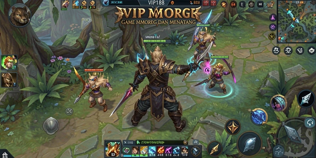 Tangkapan layar gameplay <strong>VIP188</strong> yang menunjukkan aksi mendebarkan dalam pertempuran MMORPG.
