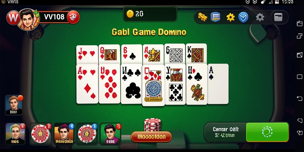 Tampilan menarik dari gameplay Domino di VW108